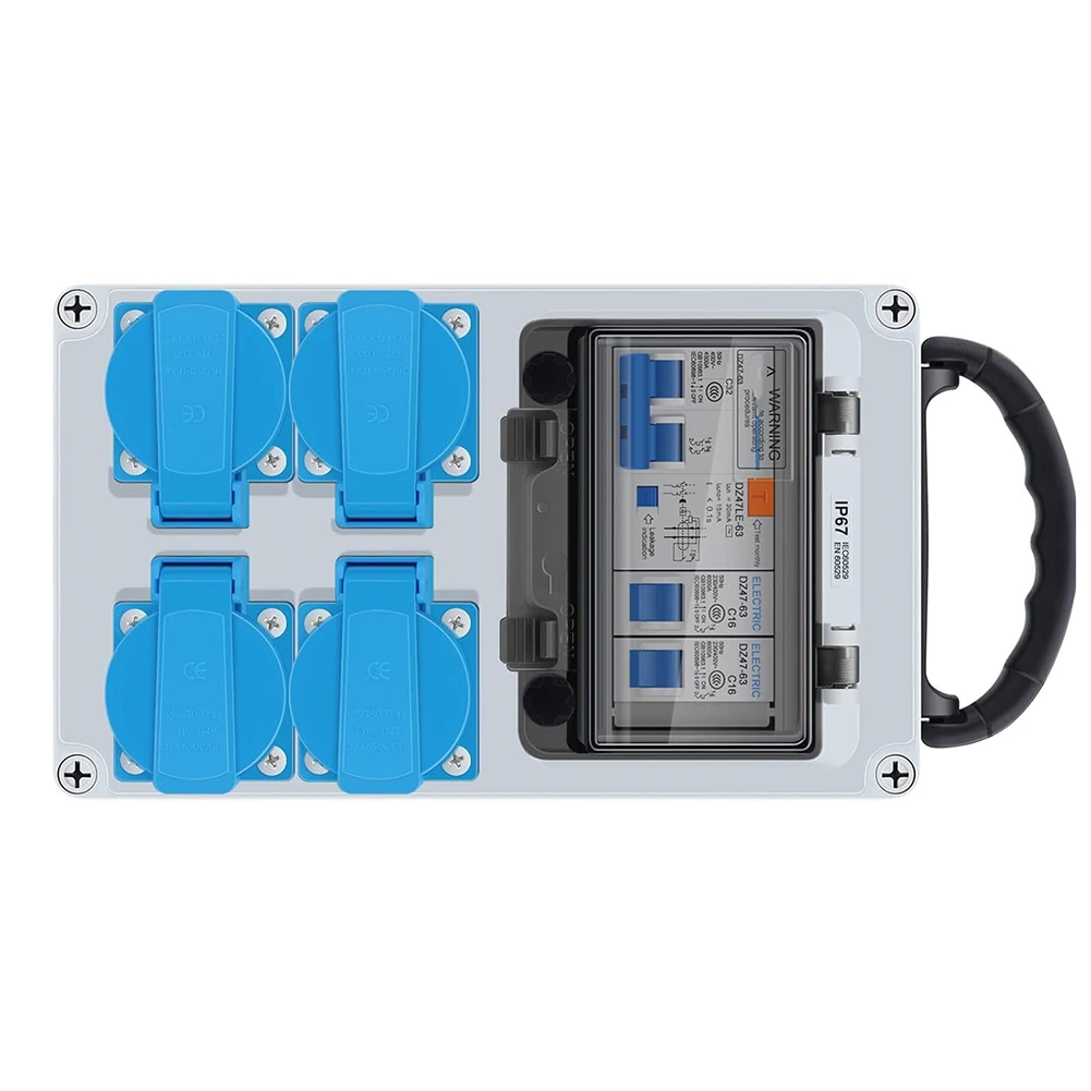 IP67 Portable Switch Socket Box Wall Power Distributor With Socket 4×16A 250V 2P Outdoor Waterproof Switch Socket Box Electrical
IP67 Portable Switch Socket Box Wall Power Distributor With Socket 4×16A 250V 2P Outdoor Waterproof Switch Socket Box Electrical