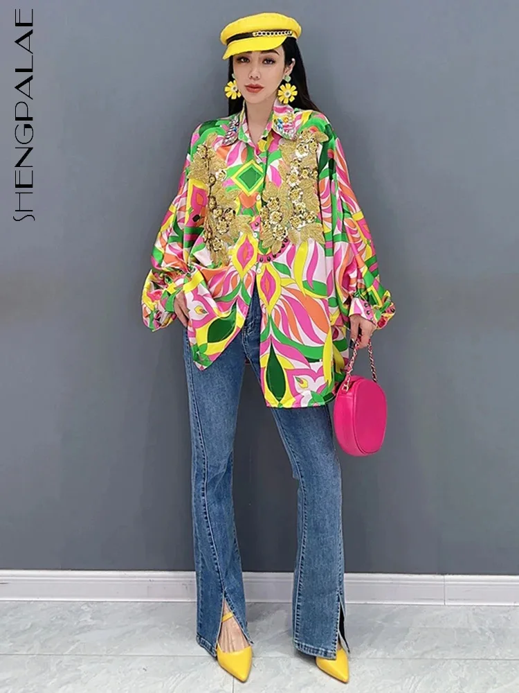 SHENGPALAE Embroidered Flares Printed Shirt For Women Elegant Lapel Loose Niche Design Full Sleeve Blouse Spring 2024 New 5R9209
SHENGPALAE Embroidered Flares Printed Shirt For Women Elegant Lapel Loose Niche Design Full Sleeve Blouse Spring 2024 New 5R9209