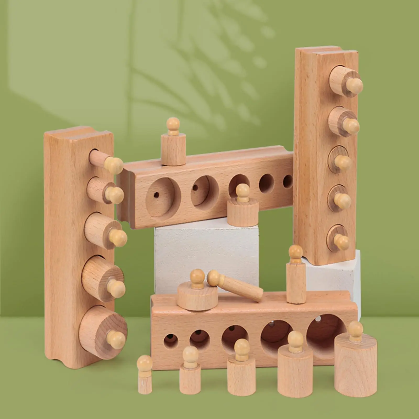 4Pcs Montessori Toy Board Game Early Development Knobbed Cylinders Blocks Socket Wooden Cylinders Ladder Blocks for School Baby
4Pcs Montessori Toy Board Game Early Development Knobbed Cylinders Blocks Socket Wooden Cylinders Ladder Blocks for School Baby