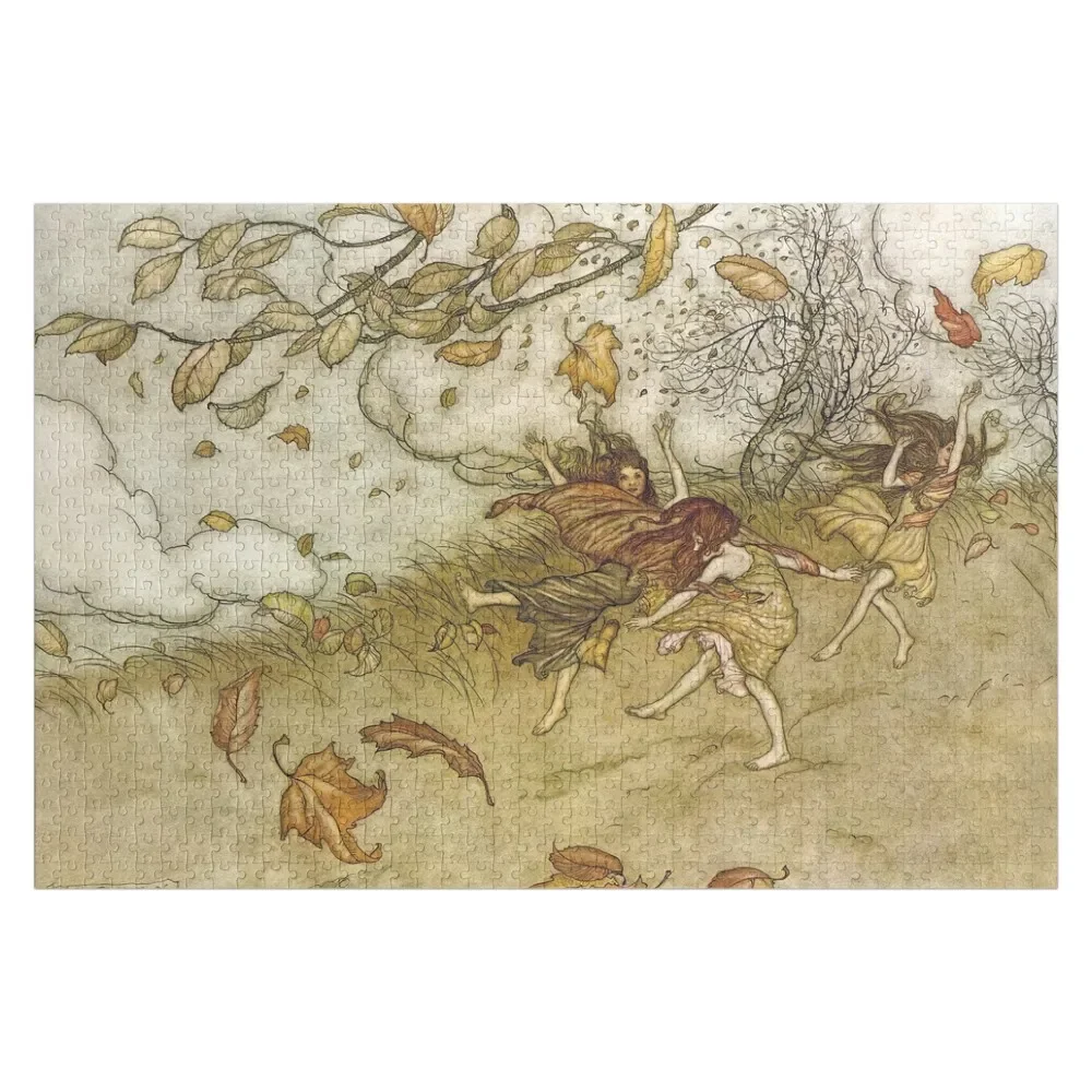 

Fairies Play with Falling Leaves Arthur Rackham Jigsaw Puzzle Personalized Toy Novel Toys For Children 2022 Puzzle