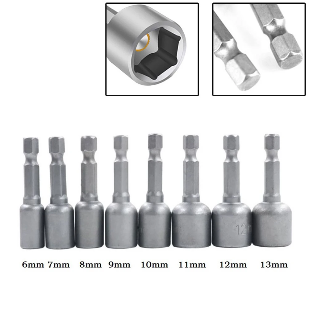 1pc Impact Hex Socket Magnetic-Nut Screwdriver 1/4" Hex Shank Electric Drill Bits For Power-Drills Socket 6/7/8/9/10/11/12/13mm
1pc Impact Hex Socket Magnetic-Nut Screwdriver 1/4" Hex Shank Electric Drill Bits For Power-Drills Socket 6/7/8/9/10/11/12/13mm