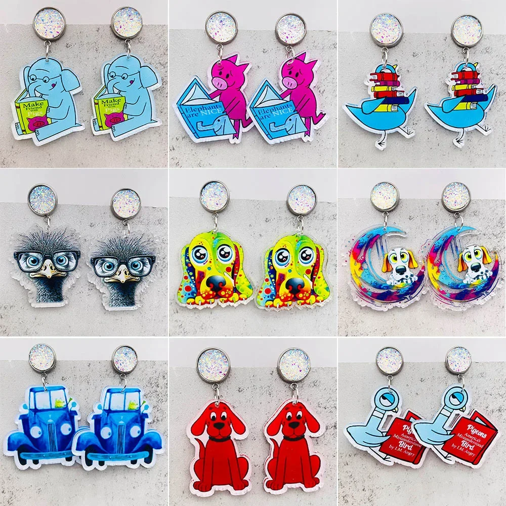 Student Cartoon Animal Earrings Cute Dragonfly Dog Elephant Acrylic Earrings for Women Teachers' Day Gifts Wholesale
Student Cartoon Animal Earrings Cute Dragonfly Dog Elephant Acrylic Earrings for Women Teachers' Day Gifts Wholesale