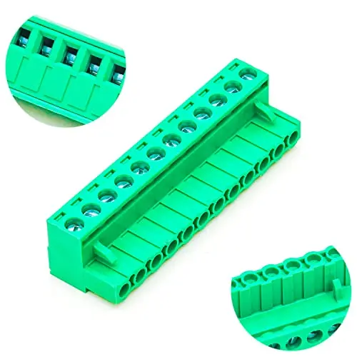 5.08mm 12 Pin Phoenix Connector PCB Screw Terminal Block Connector (2Pcs 5.08M-12Pin)
5.08mm 12 Pin Phoenix Connector PCB Screw Terminal Block Connector (2Pcs 5.08M-12Pin)