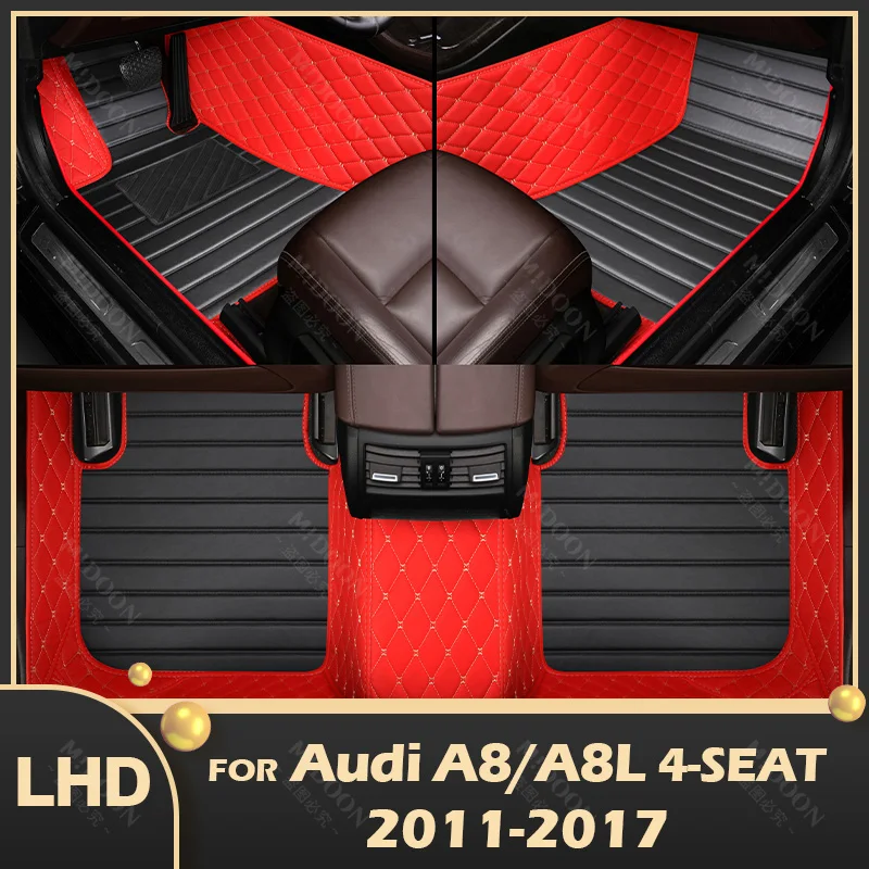 

Автомобильные коврики для AUDI A8/A8L (четыре места) 2011-2017 2012 2013 2014 2015 под заказ автомобильные накладки на ножки коврик аксессуары для интерьера