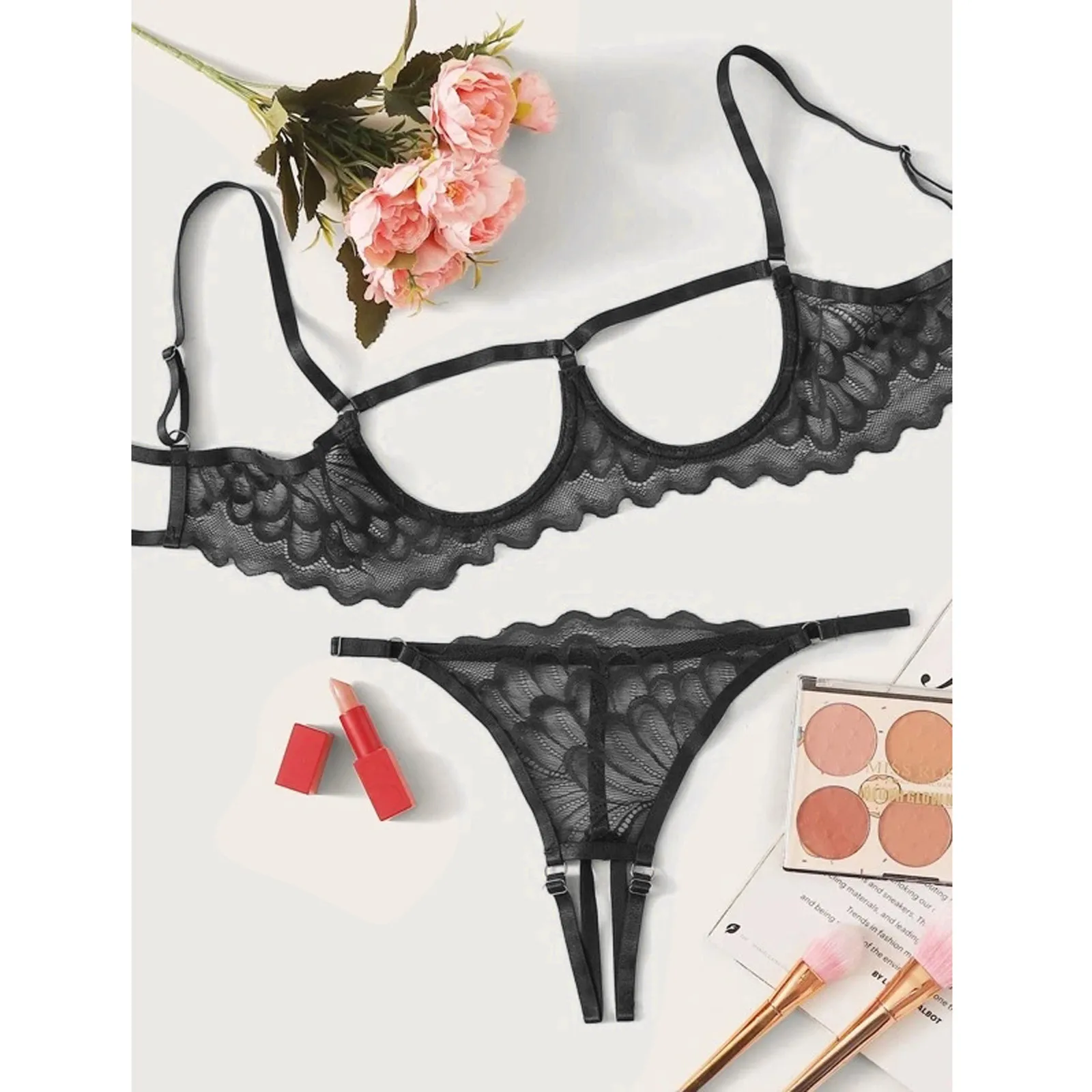 Sexy Mesh Underwear Women Body Female Lingerie Sexy Costume Hollow Out Bra Exotic Outfit Lace Intimate
Sexy Mesh Underwear Women Body Female Lingerie Sexy Costume Hollow Out Bra Exotic Outfit Lace Intimate