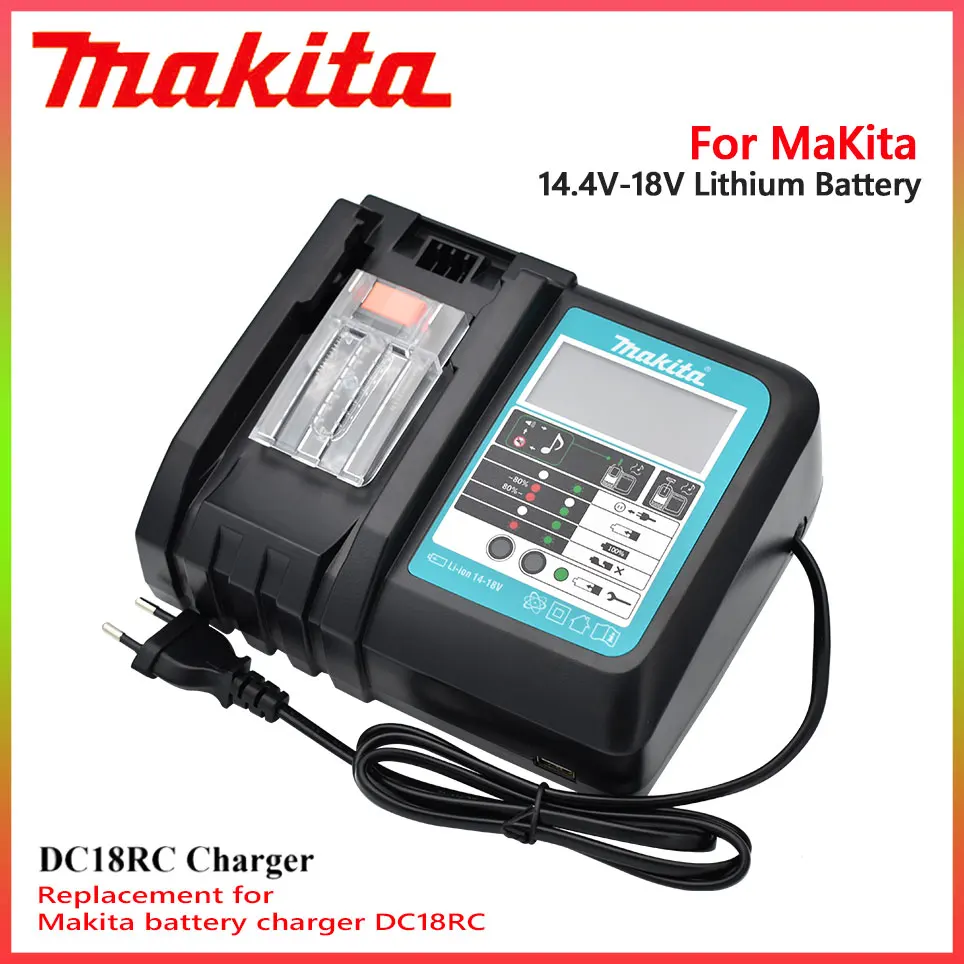 Makita DC18RC li-ion battery charger for Makita charger 18V 14.4V BL1860 BL1860B BL1850 1BL1830 Bl1430 DC18RC DC18RA power tool
Makita DC18RC li-ion battery charger for Makita charger 18V 14.4V BL1860 BL1860B BL1850 1BL1830 Bl1430 DC18RC DC18RA power tool