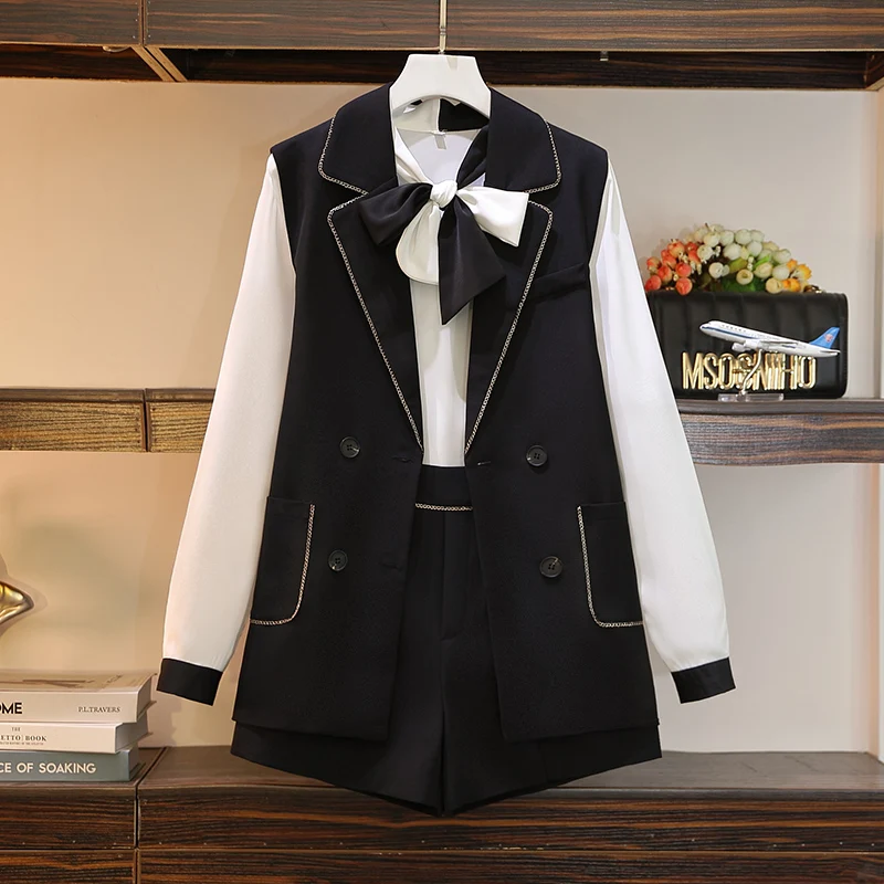 Office Lady three Piece Formal Suit Workwear Business Long Sleeve Patchwork shirt+Blazer Jacket and Shorts Streetwear Tracksuit
Office Lady three Piece Formal Suit Workwear Business Long Sleeve Patchwork shirt+Blazer Jacket and Shorts Streetwear Tracksuit