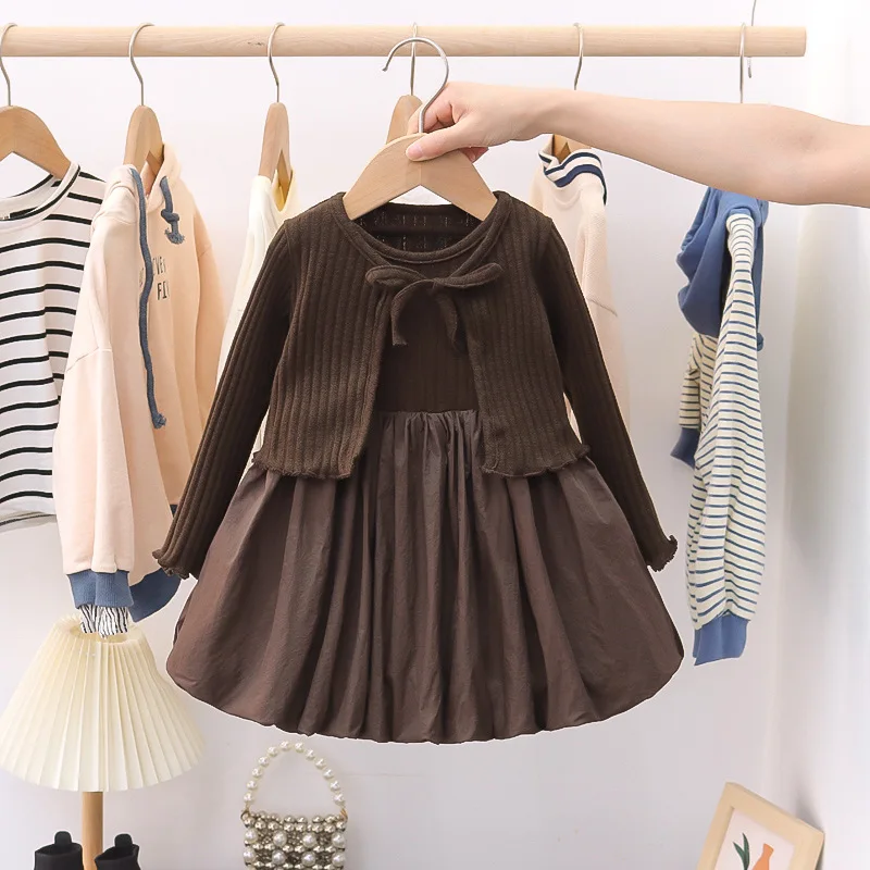 Girls Dress Clothes Sets Spring Autumn Children Fashion Knitted Coats Dresses 2pcs Party Suit For Baby Costume Toddler Outfits
Girls Dress Clothes Sets Spring Autumn Children Fashion Knitted Coats Dresses 2pcs Party Suit For Baby Costume Toddler Outfits