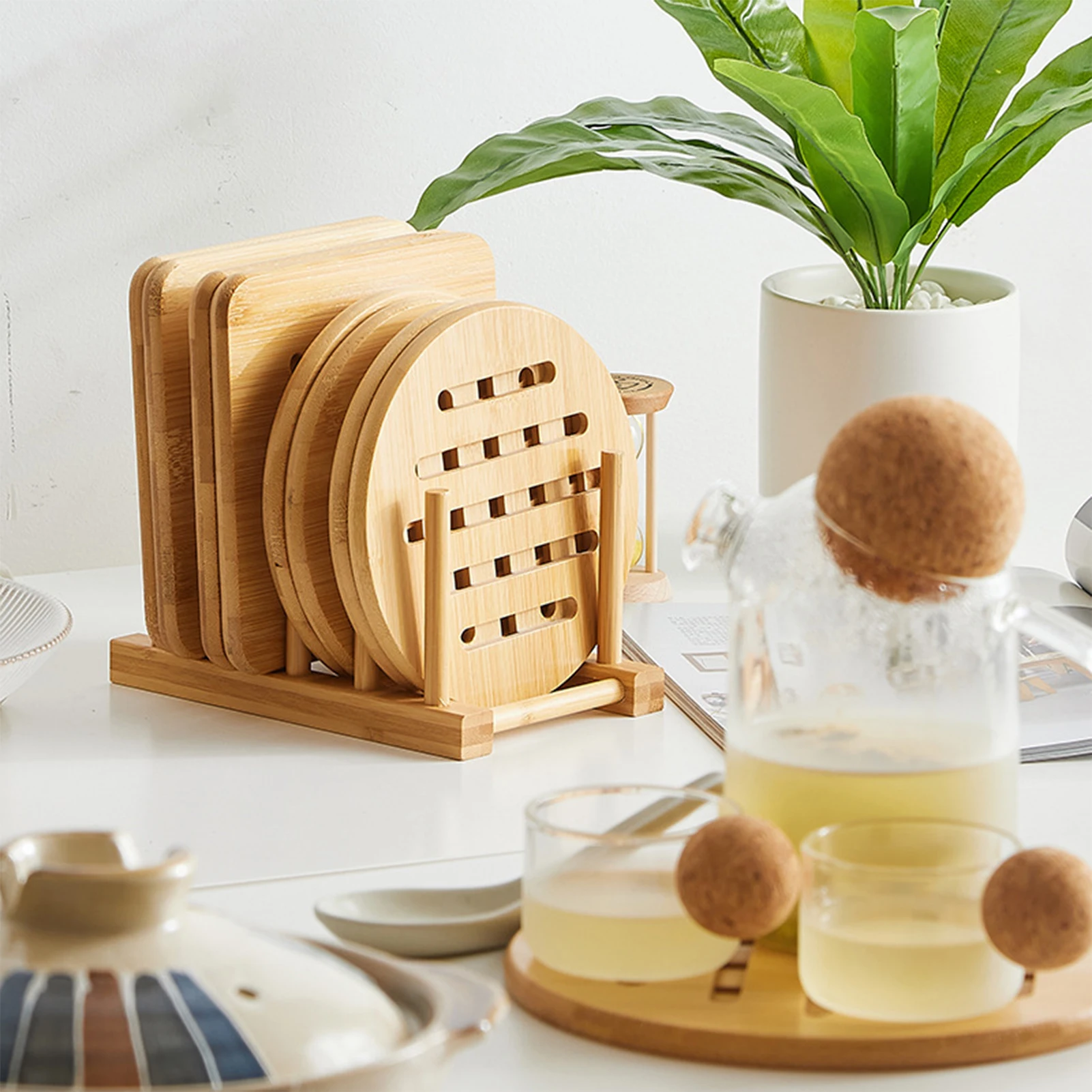 2 Pcs Wooden Heat Resistant Mat Bamboo Trivets for Hot Dishes for Kitchen Worktops Kitchen Decoration Table Coaster Plate Mat
2 Pcs Wooden Heat Resistant Mat Bamboo Trivets for Hot Dishes for Kitchen Worktops Kitchen Decoration Table Coaster Plate Mat