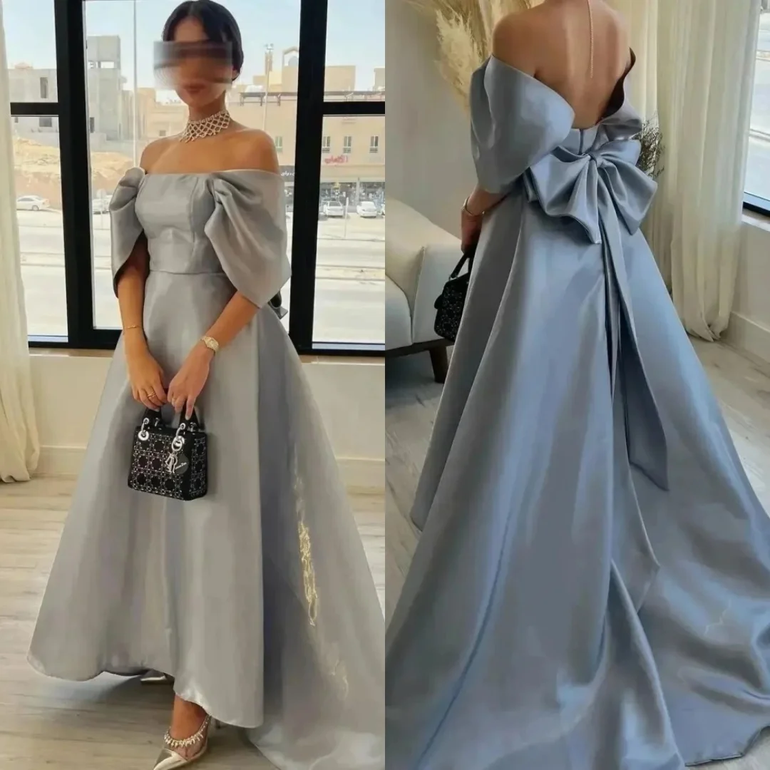 Simple Ball Saudi Arabia Off the Shoulder Ball Dress Formal Occasion Bow Floor Dress Charming Evening Dress 2024
Simple Ball Saudi Arabia Off the Shoulder Ball Dress Formal Occasion Bow Floor Dress Charming Evening Dress 2024