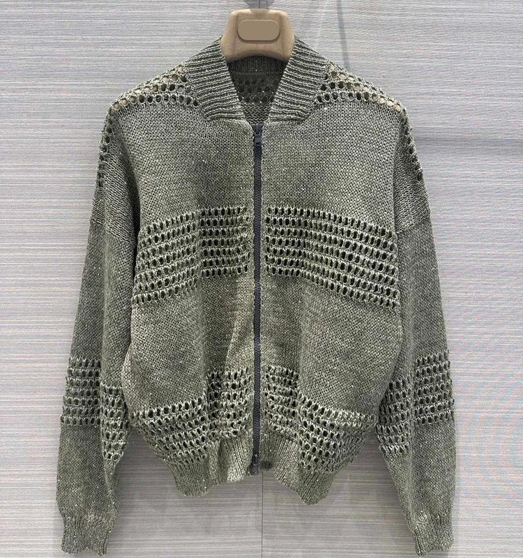 2023 High-end Women's Linen Knitted Cardigan Retro Lazy Versatile Bead Cut Loose Jacket Jacket Jacket Autumn Women Cardigan
2023 High-end Women's Linen Knitted Cardigan Retro Lazy Versatile Bead Cut Loose Jacket Jacket Jacket Autumn Women Cardigan