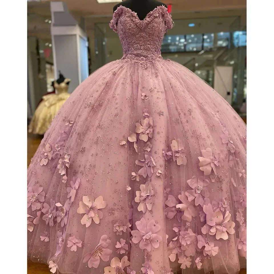 ANGELSBRIDEP Rose Pink Quinceanera Dresses 3D Flower Appliques Princess Birthday Party Gown Vestidos De 15 Anos Corset Back
ANGELSBRIDEP Rose Pink Quinceanera Dresses 3D Flower Appliques Princess Birthday Party Gown Vestidos De 15 Anos Corset Back