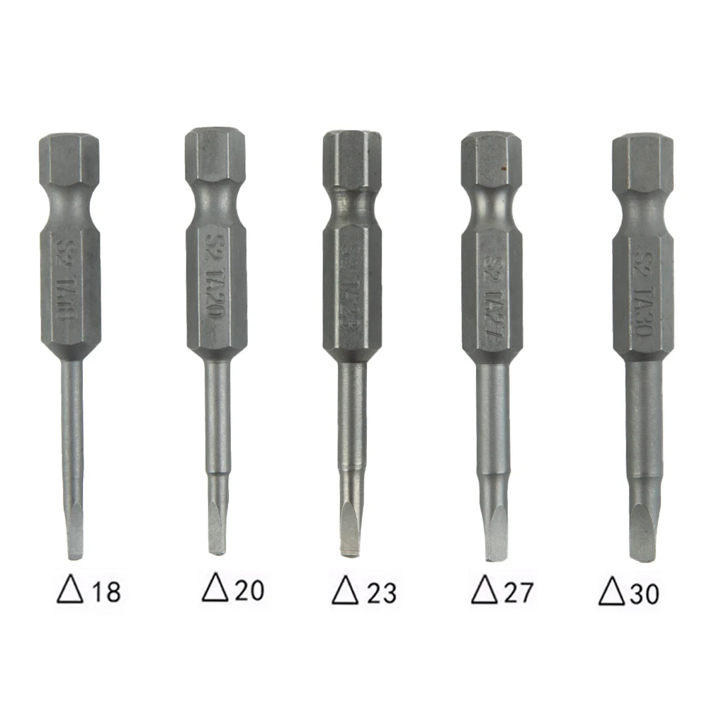 Brand New Screwdriver Bits Power Tools 1/4inch 50mm 5Pcs Alloy Steel Electric Tools Grey Hex Shank Triangle Head
Brand New Screwdriver Bits Power Tools 1/4inch 50mm 5Pcs Alloy Steel Electric Tools Grey Hex Shank Triangle Head