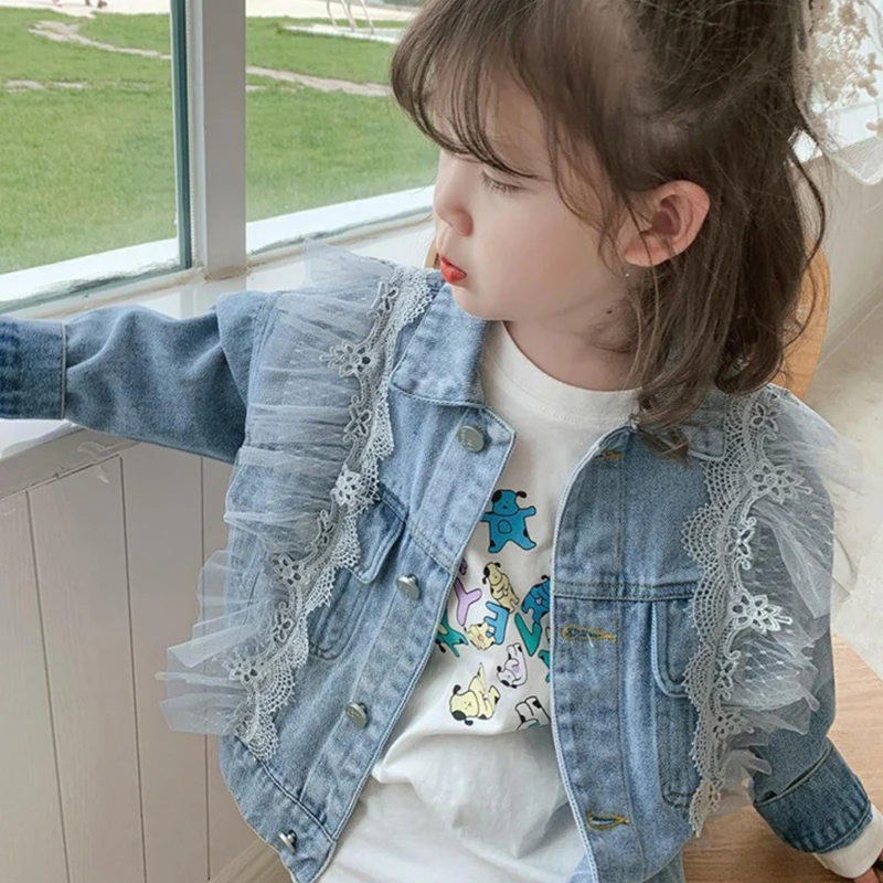 Fashion Lace Denim Jacket for Girls 2023 Spring Children Loose Coats Autumn Baby Girls' Long Sleeve Top Casual Outerwear
Fashion Lace Denim Jacket for Girls 2023 Spring Children Loose Coats Autumn Baby Girls' Long Sleeve Top Casual Outerwear
