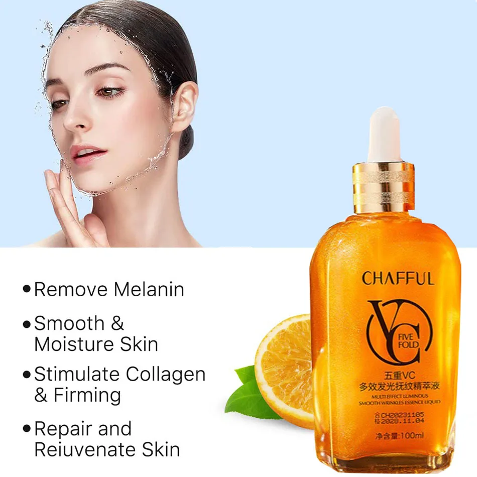100ml Vitamin C Face Serum Whitening Hyaluronic Acid VC Facial Cream Moisturize Freckle Speckle Fade Remover Essence Skin Care
100ml Vitamin C Face Serum Whitening Hyaluronic Acid VC Facial Cream Moisturize Freckle Speckle Fade Remover Essence Skin Care