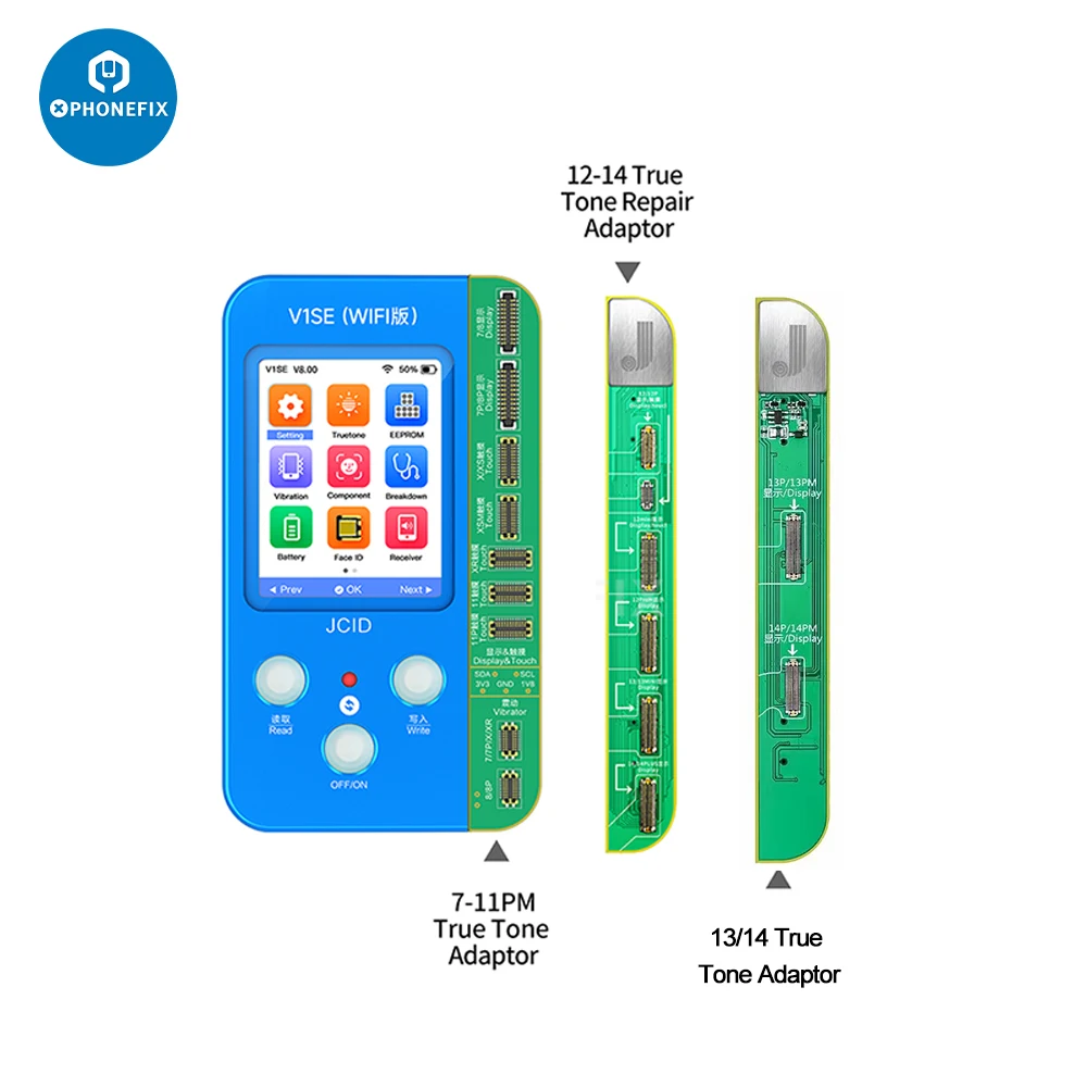 JCID V1SE Programmer True Tone Repair Adaptor for iPhone 7 to 14Pro Max Non Original Screen Repair Used with V1SE WIFI V1S Pro
JCID V1SE Programmer True Tone Repair Adaptor for iPhone 7 to 14Pro Max Non Original Screen Repair Used with V1SE WIFI V1S Pro