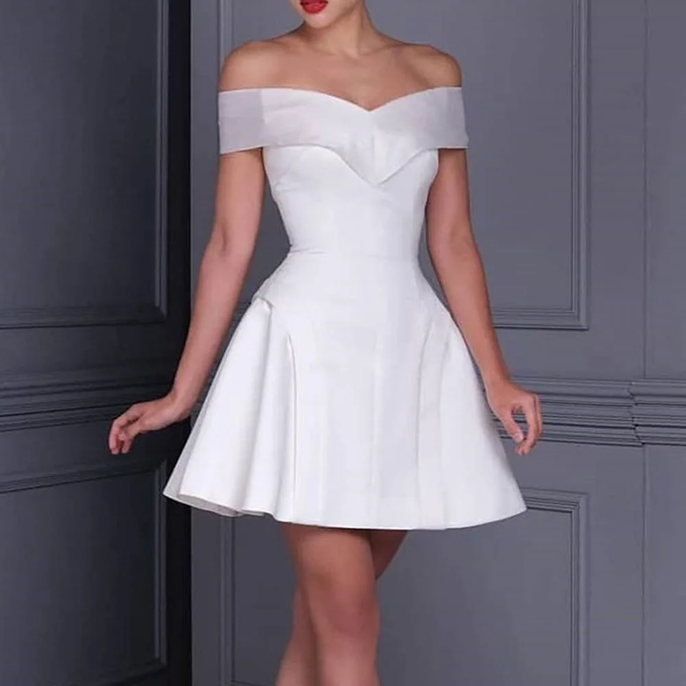 2024 Sweetheart High Texture Short Sleeve Student Graduation Dress Off Shoulder A-line Shorts/Mini Formal Bridal Wedding Dress
2024 Sweetheart High Texture Short Sleeve Student Graduation Dress Off Shoulder A-line Shorts/Mini Formal Bridal Wedding Dress