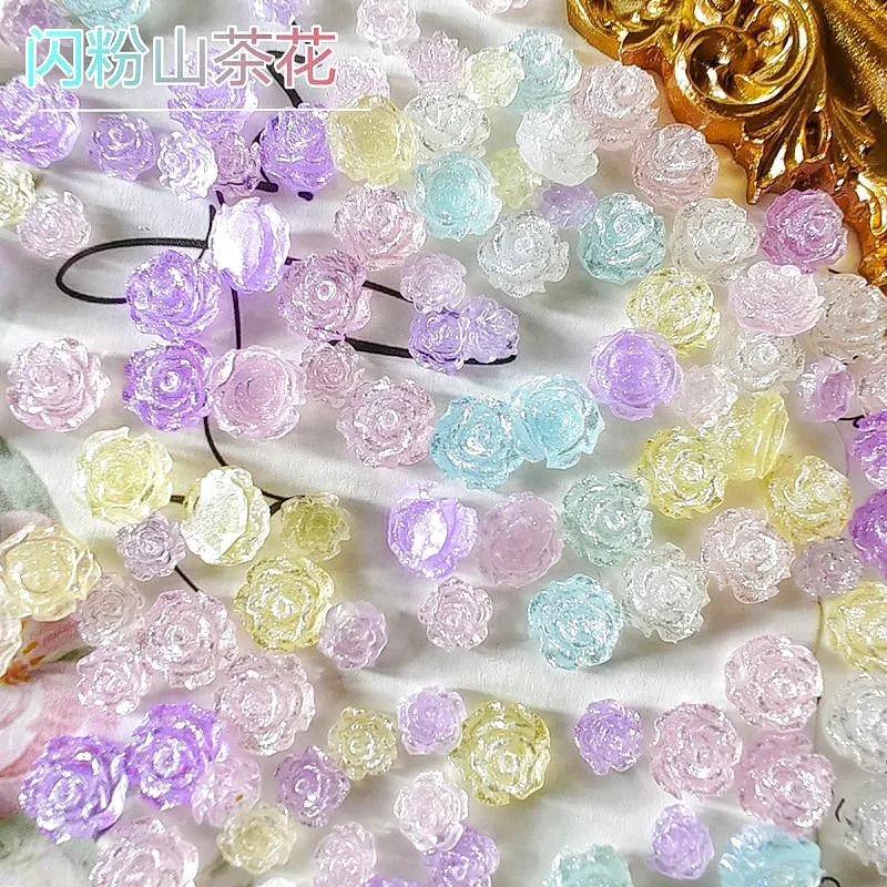 50Pcs/Bag Camellia Flower Nail Art Decor. 6/8mm Glitter Camellia Jewelry Ice-Through Blue/Purple/Yellow/Champagne Nail Charms
50Pcs/Bag Camellia Flower Nail Art Decor. 6/8mm Glitter Camellia Jewelry Ice-Through Blue/Purple/Yellow/Champagne Nail Charms