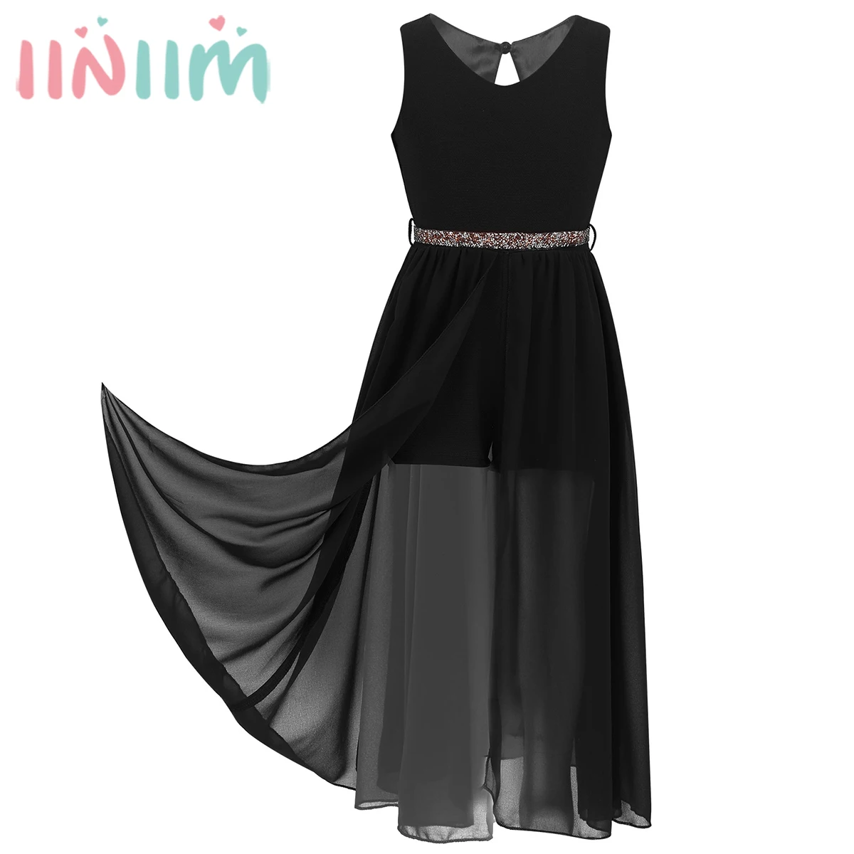 Kids Girls Sleeveless V Neck Maxi Dress Jumpsuit with Sparkly Rhinestone Belt Party Dresses for Pageant Dance Birthday Wedding
Kids Girls Sleeveless V Neck Maxi Dress Jumpsuit with Sparkly Rhinestone Belt Party Dresses for Pageant Dance Birthday Wedding