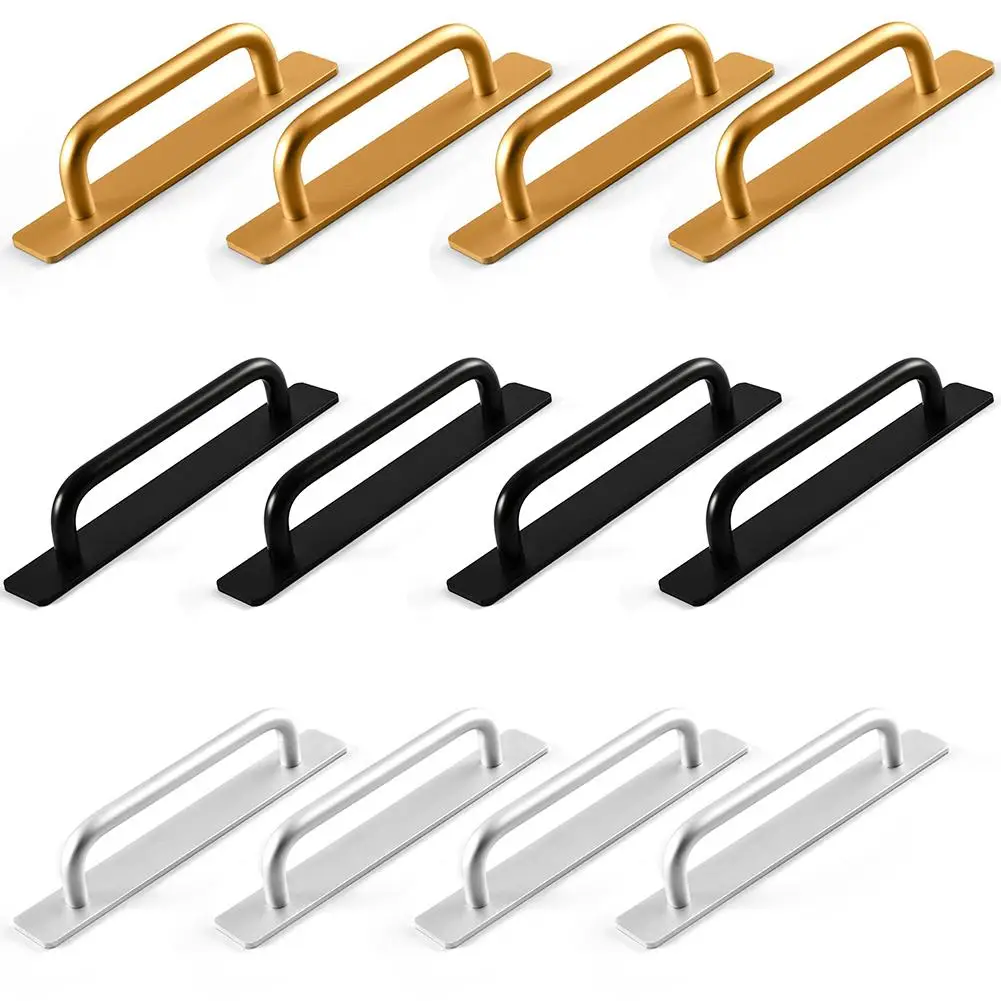 4pcs Self-Stick Instant Cabinet Handles Pulls Aluminum Alloy Sliding Door Handle For Kitchen Cabinet Drawer Window Closet
4pcs Self-Stick Instant Cabinet Handles Pulls Aluminum Alloy Sliding Door Handle For Kitchen Cabinet Drawer Window Closet