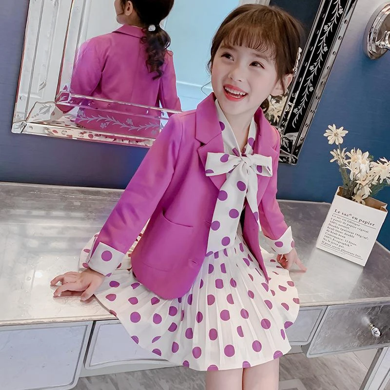 Sets for Children Kids Blazers Sets Girls Casual 2pcs Dress Suits Jackets Polka Dot Sweet Children's Clothes Suit for Boy
Sets for Children Kids Blazers Sets Girls Casual 2pcs Dress Suits Jackets Polka Dot Sweet Children's Clothes Suit for Boy