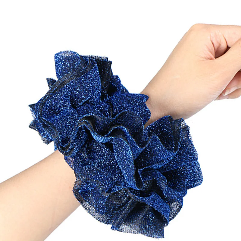 

Oversize Scrunchies Large Intestine Big Hair Ties Elastic Rubber Bands Headwear Glitter Ponytail Holder Hijab Hair Rope