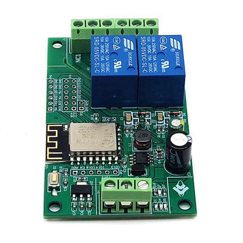 

Hot TTKK 2X Esp8266 Esp-12F Wifi Relay Module 2Channel 5V/8-80V Network Relay Switch For Arduino Ide Smart Home App Remot Contro