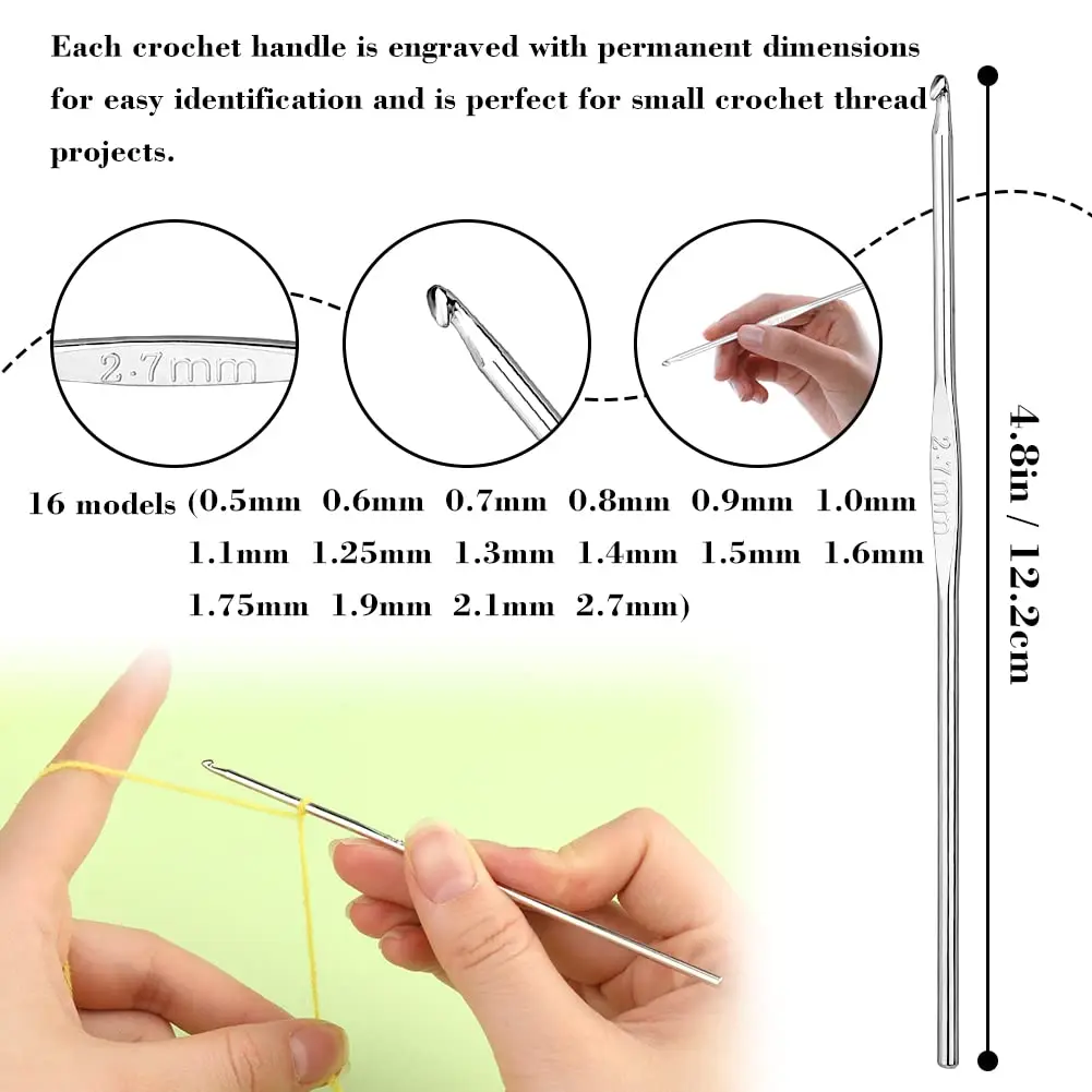 Fenrry Crochet Kit for Beginners Ergonomic Crochet Hook Set Soft Grip Crochet Hooks Set Stitch Markers Knitting Fenrry Crochet Kit for Beginners Ergonomic Crochet Hook Set Soft Grip Crochet Hooks Set Stitch Markers Knitting