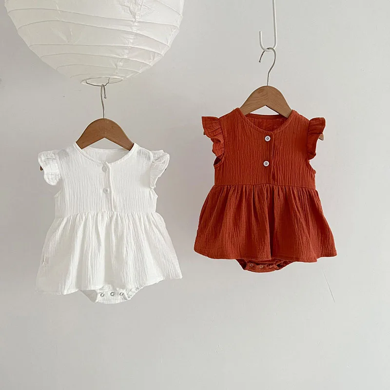 FINEPAT Summer Baby Bodysuits Ruffle Girls One Piece Infant Girls Clothes Flying sleeve
FINEPAT Summer Baby Bodysuits Ruffle Girls One Piece Infant Girls Clothes Flying sleeve