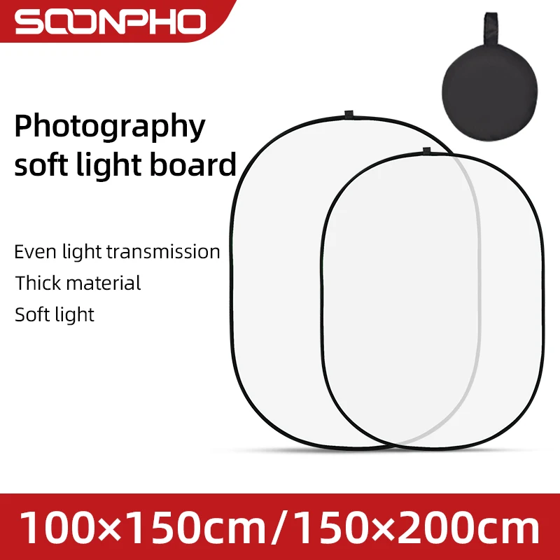 SOONPHO 100x150cm 150 x 200cm Portable Oval Multi-Disc Transparent White Reflector Collapsible Studio Photo Diffuser
SOONPHO 100x150cm 150 x 200cm Portable Oval Multi-Disc Transparent White Reflector Collapsible Studio Photo Diffuser