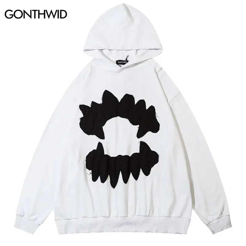 Y2K Grunge Vintage Split Teeth Embroidery Men's Hooded Sweater Patch, Hip Hop Pullover, Harajuku, Punk, Gothic, Street Apparel
Y2K Grunge Vintage Split Teeth Embroidery Men's Hooded Sweater Patch, Hip Hop Pullover, Harajuku, Punk, Gothic, Street Apparel