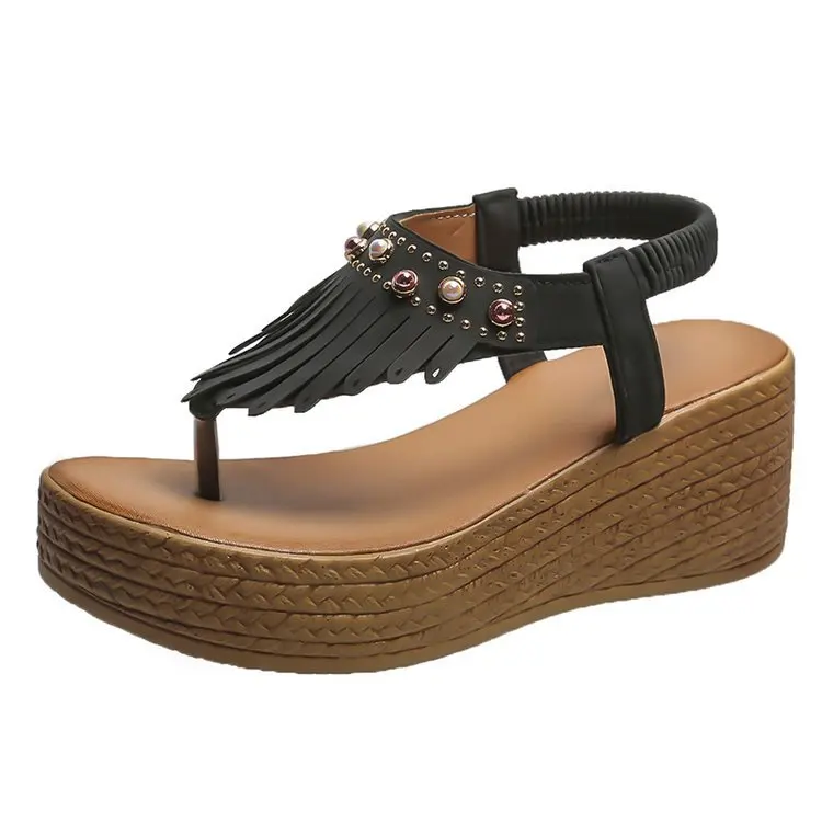 New Fringe fashion wedge sandals Tassels Clip Toe Summer Women Sandals lower Printed Wedges Sandals Woman Non Slip Casual Shoes
New Fringe fashion wedge sandals Tassels Clip Toe Summer Women Sandals lower Printed Wedges Sandals Woman Non Slip Casual Shoes