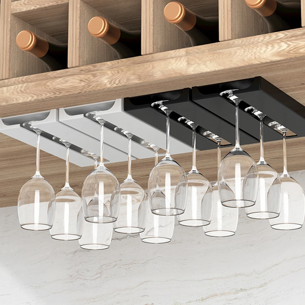 Kitchen Under Cabinet Free Punching Holder Wine Glass Rack Multi-function Classification Stemware Glass Cup Hanging Holder
Kitchen Under Cabinet Free Punching Holder Wine Glass Rack Multi-function Classification Stemware Glass Cup Hanging Holder