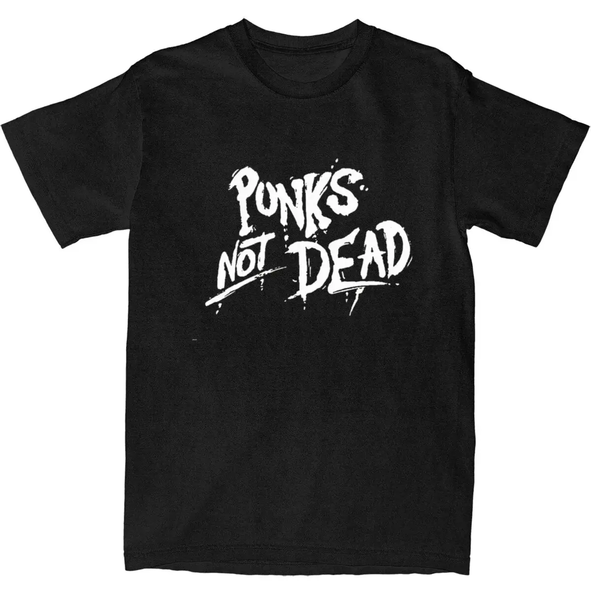 

Men Women T-Shirt Punks Not Dead T-Shirts Trending Rock Music Summer Tees Vintage Printed 100% Cotton Tops Plus Size
