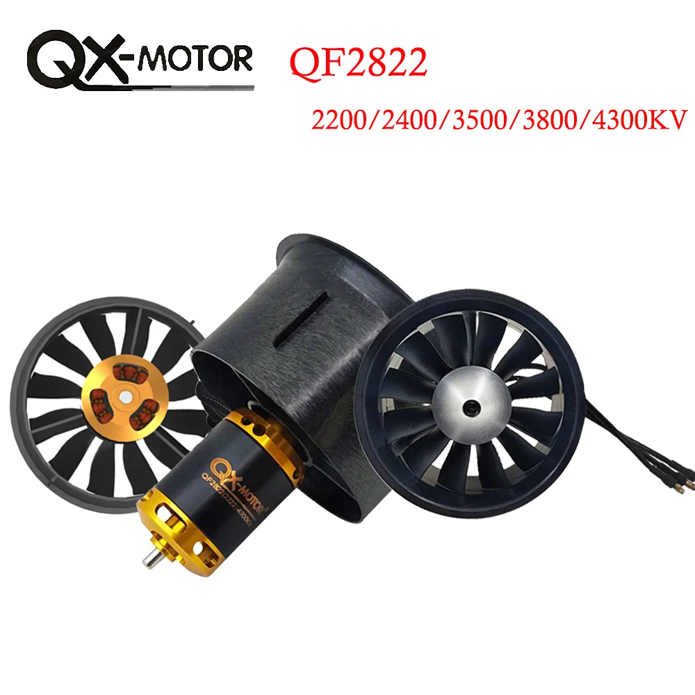 QX-MOTOR 64mm EDF with brushless motor 2200/2400/3500/3800/4300kv and 12 blades Ducted Fan for FMS Freewing Rc plane 
QX-MOTOR 64mm EDF with brushless motor 2200/2400/3500/3800/4300kv and 12 blades Ducted Fan for FMS Freewing Rc plane