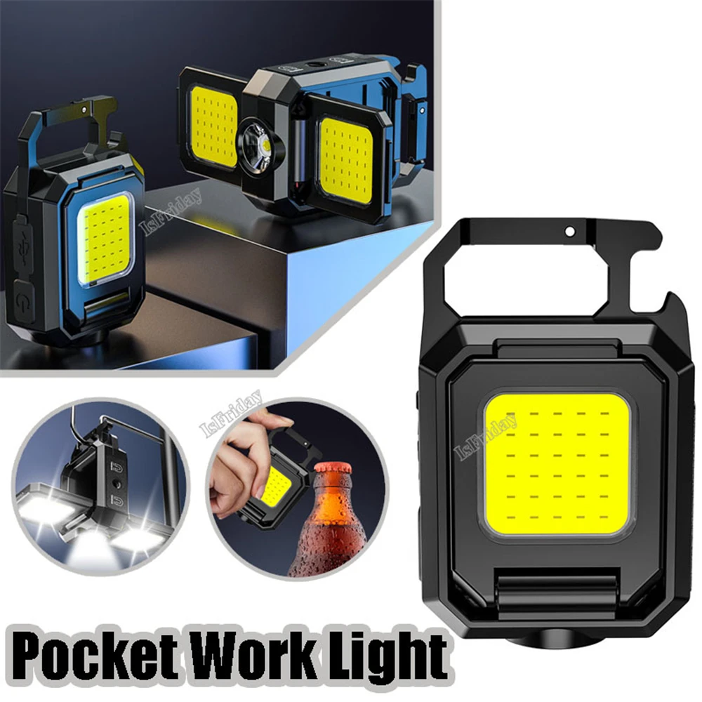 XPE Pocket Work Light 1000LM COB LED Mini Keychain Light USB Rechargeable Flashlight IPX4 Waterproof for Outdoor Camping Hiking
XPE Pocket Work Light 1000LM COB LED Mini Keychain Light USB Rechargeable Flashlight IPX4 Waterproof for Outdoor Camping Hiking