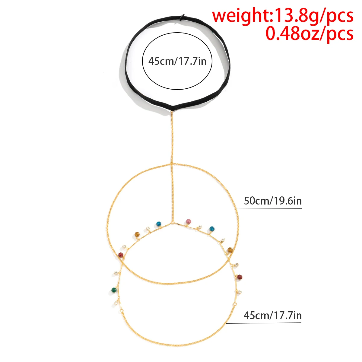 IngeSight.Z chaîne de jambe élastique multicouche Sexy pour femmes, plage d'été 2022 bohème gland Zircon longue chaîne de cuisse bijoux de corps de fête 6
