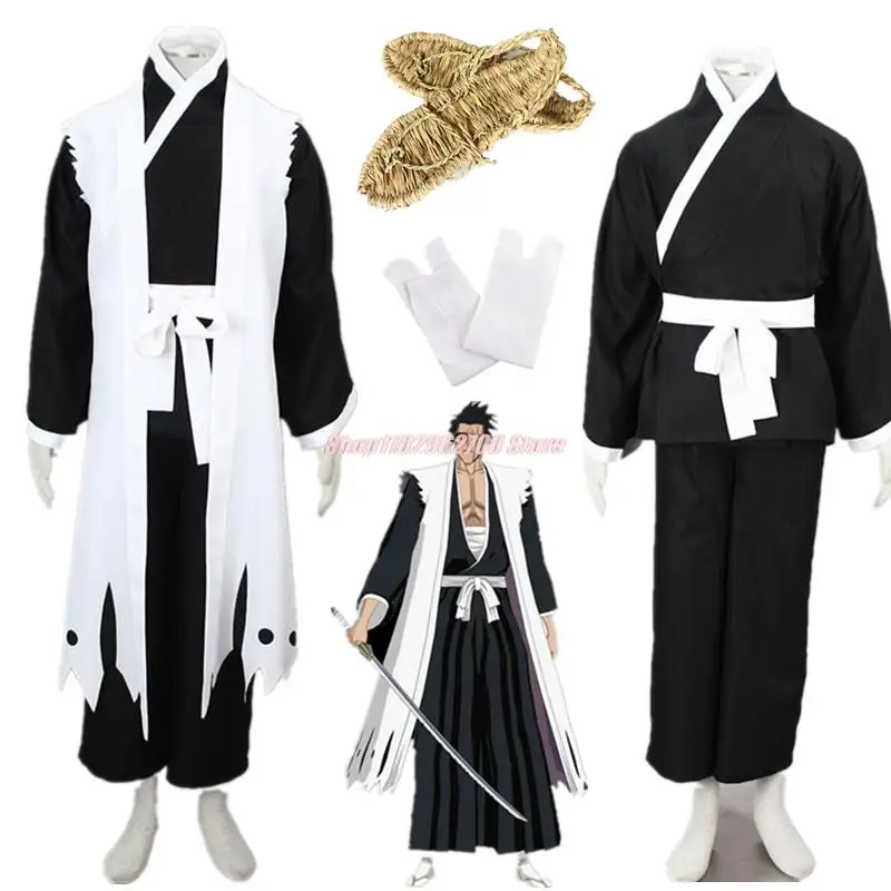 

Anime Bleach 11th Division Captain Zaraki Kenpachi Cosplay Costume Kimono Uniform Suit Men's Costumes For Male Disguise Role