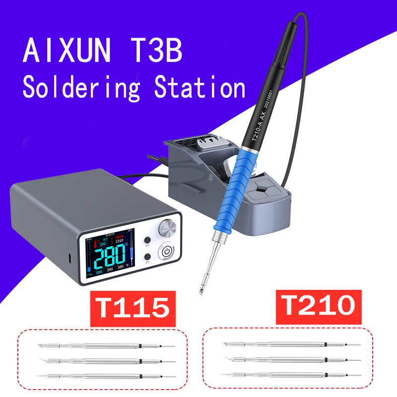 AIXUN T3B Smart Soldering Stantion With T210/T115 Handle Welding Iron Tips For BGA Chips SMD Board Precision Repair
AIXUN T3B Smart Soldering Stantion With T210/T115 Handle Welding Iron Tips For BGA Chips SMD Board Precision Repair