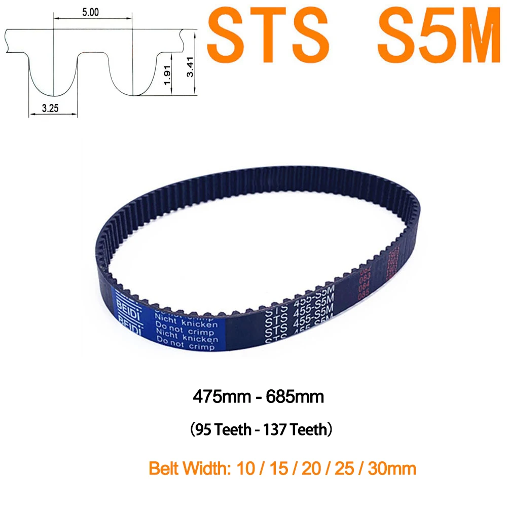 1Pcs Width 10 15 20 25 30mm STS S5M Rubber Timing Belt 475 480 485 490 495 500 - 685mm Closed-loop Synchronous Belts
1Pcs Width 10 15 20 25 30mm STS S5M Rubber Timing Belt 475 480 485 490 495 500 - 685mm Closed-loop Synchronous Belts
