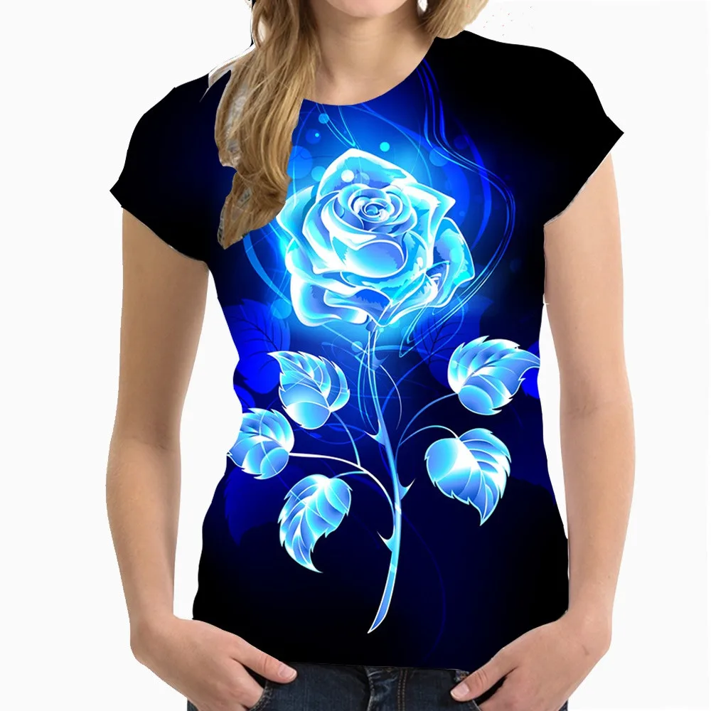 Women's T Shirts 3d Rose Print Beautiful T-shirts Ladies Fashion Tees Female Clothing Short Sleeved Tops Girl Casual Blouse Tees
Women's T Shirts 3d Rose Print Beautiful T-shirts Ladies Fashion Tees Female Clothing Short Sleeved Tops Girl Casual Blouse Tees