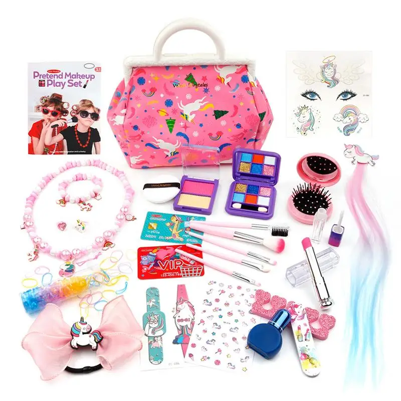 Pretend Makeup Kit For Girls 28Pcs Kids Makeup Kit For Girl Cosmetic Toy Kids Makeup Bag Kit Not Real Makeup 28Pcs With Cosmetic
Pretend Makeup Kit For Girls 28Pcs Kids Makeup Kit For Girl Cosmetic Toy Kids Makeup Bag Kit Not Real Makeup 28Pcs With Cosmetic