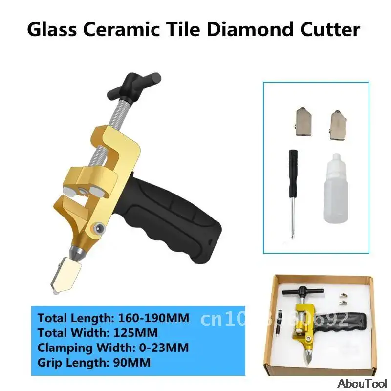 

Ceramic Tile Cutter Glass Cutter Integrated Hand Opener 2-1 Cutting Edge Diamond Tile Cutter Hand Tools