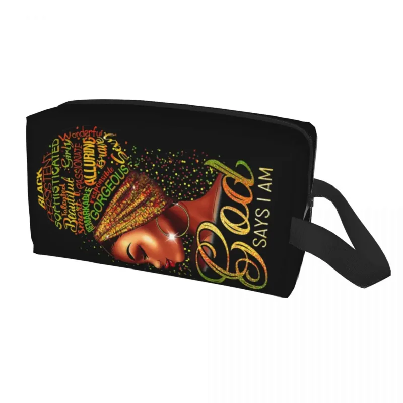 African American Girl Travel Toiletry Bag for Women God Says I Am Black Pride Cosmetic Makeup Organizer Beauty Storage Dopp Kit
African American Girl Travel Toiletry Bag for Women God Says I Am Black Pride Cosmetic Makeup Organizer Beauty Storage Dopp Kit