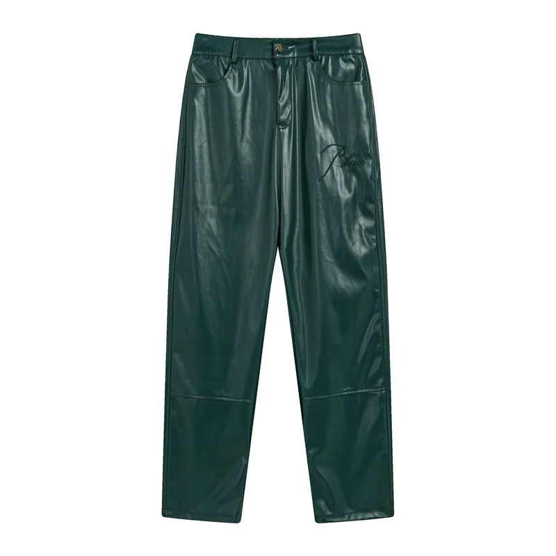 RHUDE Leather Trousers Button Pockets Design Embroidery Logo Best quality 1:1 Men Women Jogging Zip-up Trousers Trousers
RHUDE Leather Trousers Button Pockets Design Embroidery Logo Best quality 1:1 Men Women Jogging Zip-up Trousers Trousers