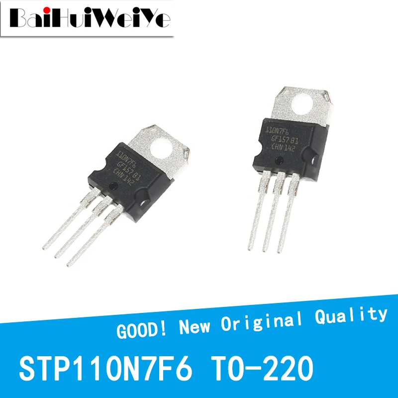 10PCS/LOT STP110N7F6 P110N7F6 110N7F6 110A 68V MOS-N Field Effect Transistor TO-220 New Good Quality Chipset
10PCS/LOT STP110N7F6 P110N7F6 110N7F6 110A 68V MOS-N Field Effect Transistor TO-220 New Good Quality Chipset