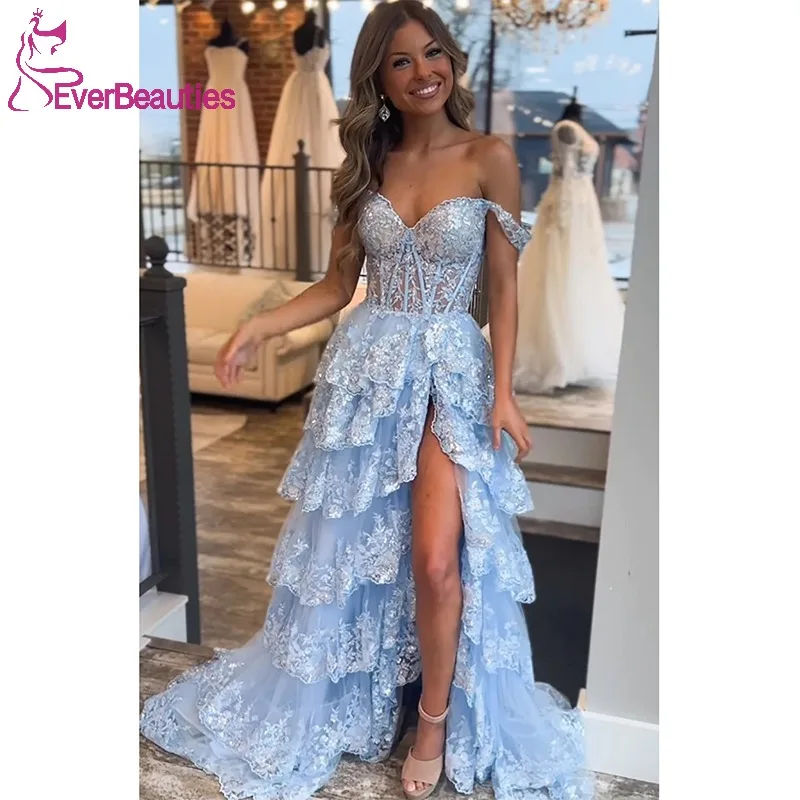 Off Shoulder Prom Dresses for Women Vestidos De Ocasión Formales Tulle Appliques Formal Dress Side Slit Long Evening Dresses
Off Shoulder Prom Dresses for Women Vestidos De Ocasión Formales Tulle Appliques Formal Dress Side Slit Long Evening Dresses