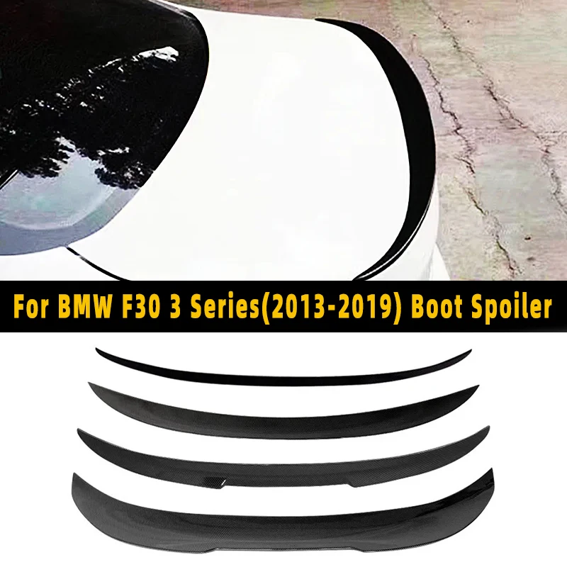 

For BMW 3 Series F30 F31 F35 (2013-2019）Carbon fiber pattern Trunk Gloss Black Finish M3 M4 MP PSM Style Spoiler Accessories