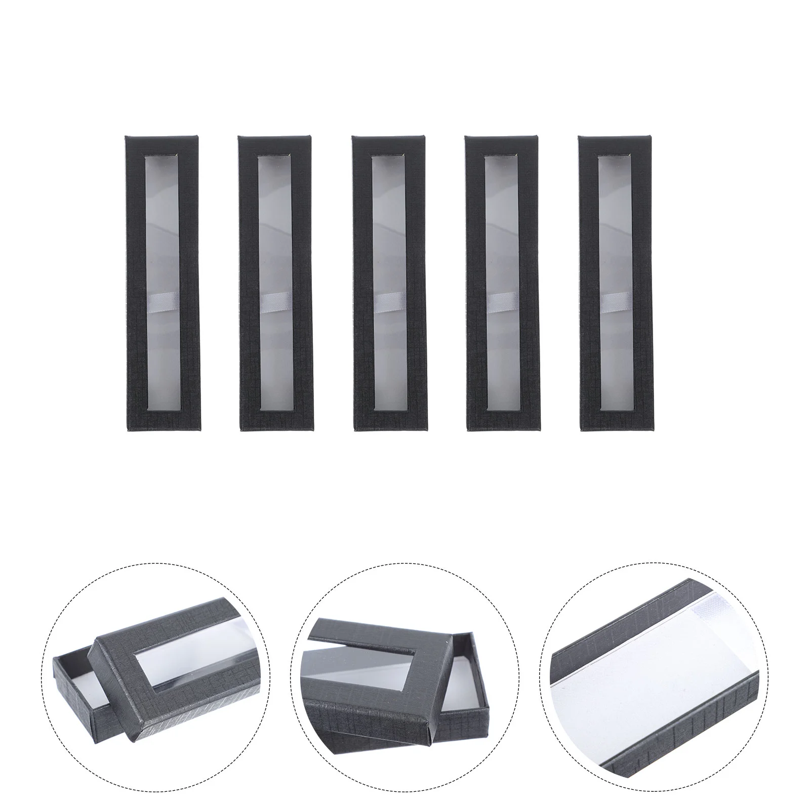 5pcs Pen Boxes Empty Pen Cases Black Paper Support Jewelry Pens Present Boxes Bags for School Office Business Gift
5pcs Pen Boxes Empty Pen Cases Black Paper Support Jewelry Pens Present Boxes Bags for School Office Business Gift