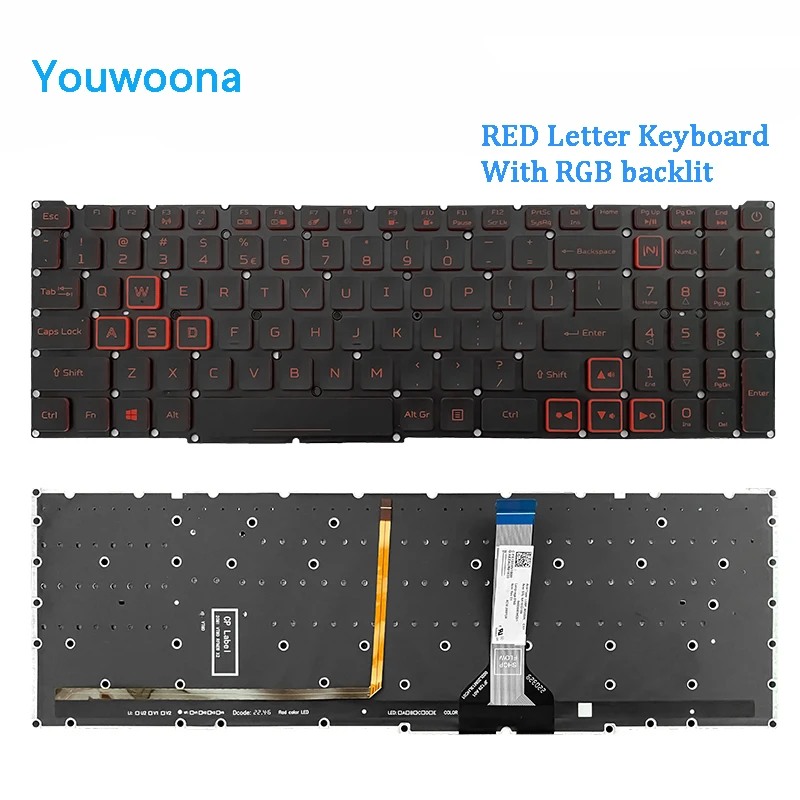 New ORIGINAL Laptop Keyboard For ACER PH315-54 PH515-54 PH317-51 AN515-53TK New ORIGINAL Laptop Keyboard For ACER PH315-54 PH515-54 PH317-51 AN515-53TK